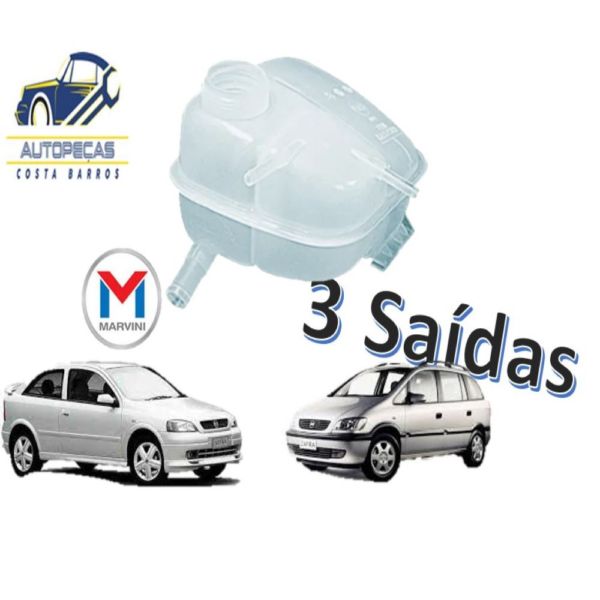 Reservatorio Agua Radiador Astra Zafira 16v sem sensor 3 saidas